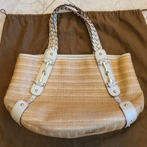 Gucci Pelham Bag Raffia w/ White Gold Horsebit